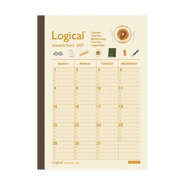 【全国送料無料】　ナカバヤシ　ロジカルダイアリー２０２７月間ノートタイプＡ　Ａ５　ブレイク　NS-A502-27AS