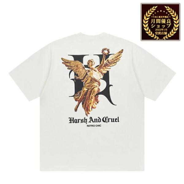 HARSH AND CRUEL 長袖 Tシャツ ロゴ ロンT 通気 ストリート 新作 HARSH AND CRUEL 長袖 Tシャツ ロゴ プリント 大人気 ストリート