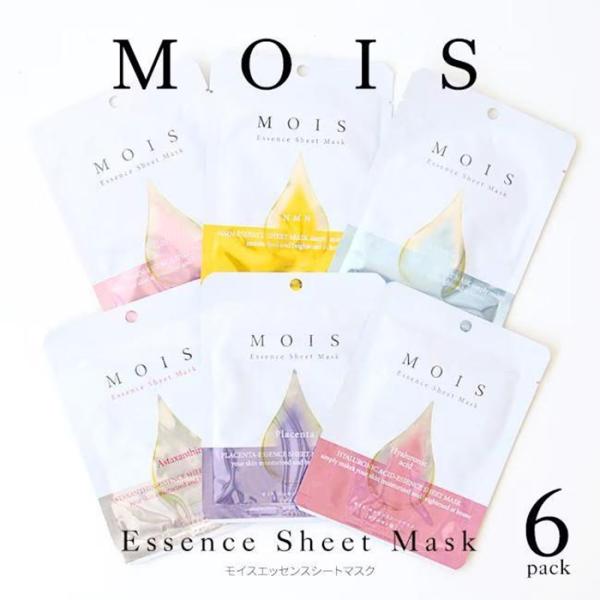 モイス エッセンスシートマスク 6種【成分】に関しましては画像をご確認ください。エチルアルコール無添加。美容液たっぷり25ml。【種類】ヒアルロン酸コラーゲンプラセンタNMNガラクトミセスアスタキサンチン発売元 兼又商店原産国 韓国※製品の...