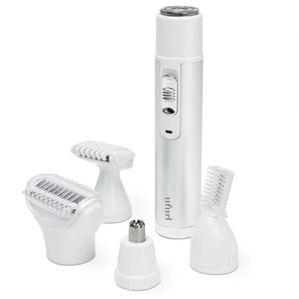 ●商品名：5WAYレディースシェーバー　リリール●寸法：約W5×D2.5×H14cm●重量：約90g●個装重量：約220g●材質：ABS ステンレス アルミ●電源方式：充電式（ USB 5V ）●内蔵充電池：ニカド電池　1.2V 4０0mA...