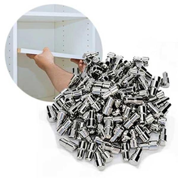 組み立て家具などに取り付ける棚ダボ ●差し込みタイプ ●材質 : ニッケル ●寸法 : 5×7 mm ●重量 : 118 g ●ご注意 ※画像はイメージです。 ※ご購入の際はサイズをよくご確認ください。