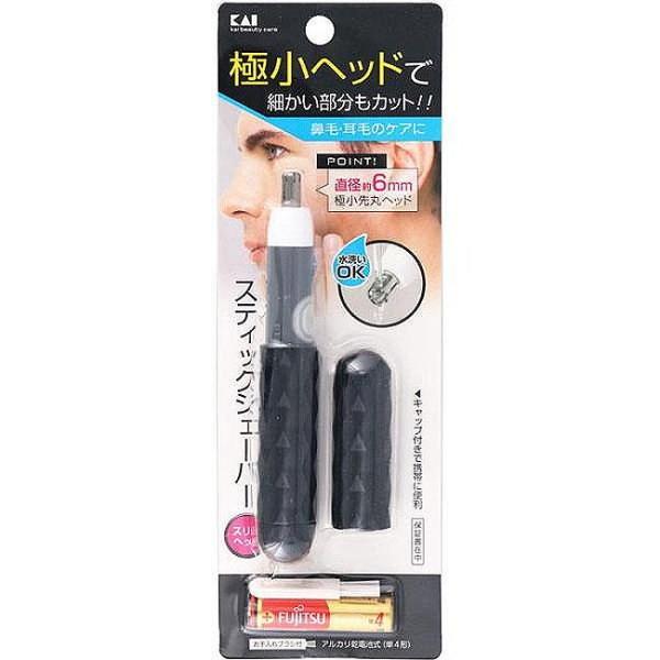 KQ1805スティックシェーバースリムヘッドBK業界最小レベルのスリム形状！(直径6.0mm)鼻腔だけでなく、耳毛のお手入れにも最適なスリムヘッドタイプのシェーバーです。JAN：4901601288797スリットの高さを上げることでカット部...