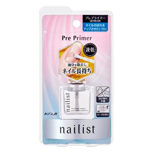 ネイリスト プレプライマー■セルフネイルの下準備。爪表面の油分をオフし、ネイルが長持ち。■ネイル持ちアップ！ネイルカラーやジェルネイルの密着力を高めます。■ふき取り不要！塗布後のふき取りが不要で手軽に使えます。■刷毛タイプで塗りやすい。■速...