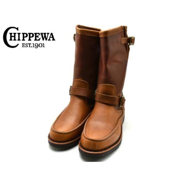 CHIPPEWA モックトゥ エンジニアブーツ ブラウン 7EE チペワ CHIPPEWA（チペワ） モック エンジニアブーツ CHIPPEWA ENGINEER BOOTS