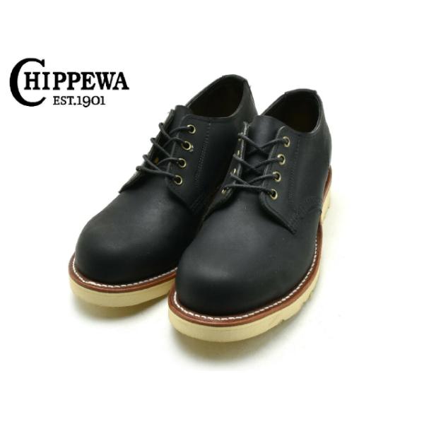CHIPPEWA チペワ オックスフォード プレーントゥ ブラック facetofacegold_chippewa-99967