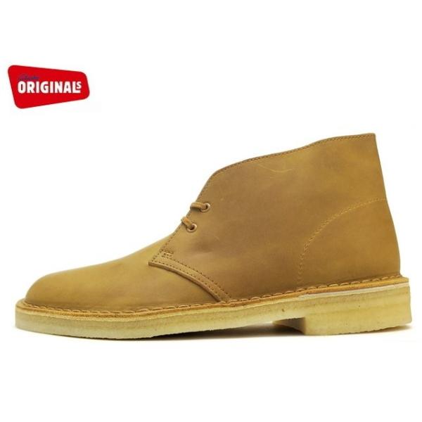 N[NX fU[gu[c }X^[h U[ CLARKS DESERT BOOT 26108405 MUSTARD LEATHER MENS Y UKKi