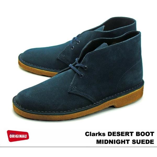 N[NX fU[gu[c ~bhiCg u[ XG[h CLARKS DESERT BOOT 26109444 MIDNIGHT BLUE SUEDE MENS Y USKi