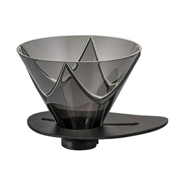 ハリオ V60 1回抽出ドリッパーMUGEN 透明ブラック 1〜2杯用