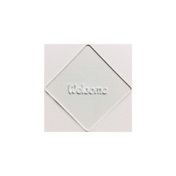 ラテアート用ステンシルシート atta カフェアートステンシル　Welcome 1　LAS-0023