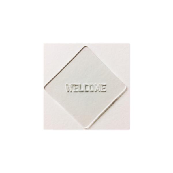 ラテアート用ステンシルシート atta カフェアートステンシル　Welcome 2　LAS-0024