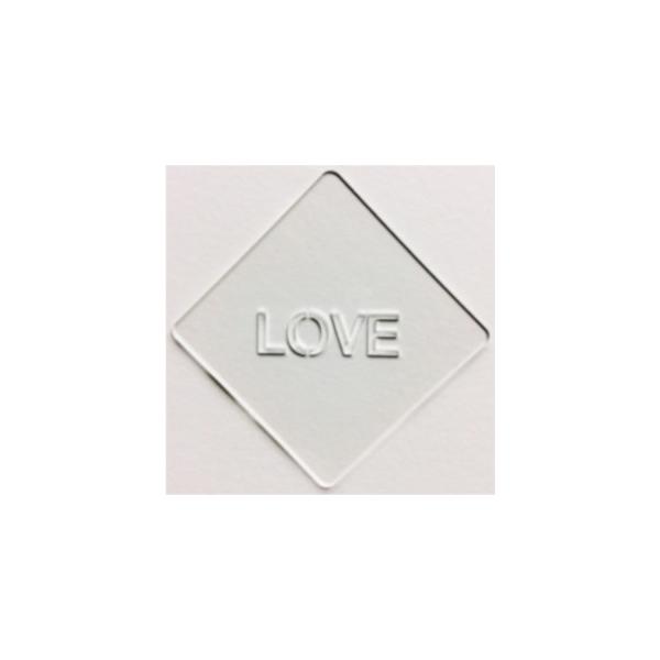 ラテアート用ステンシルシート atta カフェアートステンシル　LOVE　LAS-0043