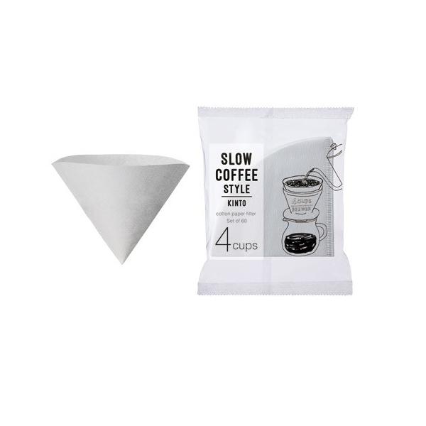 KINTO SCS-04-CP-60 コットンペーパーフィルター 4cups 60枚入