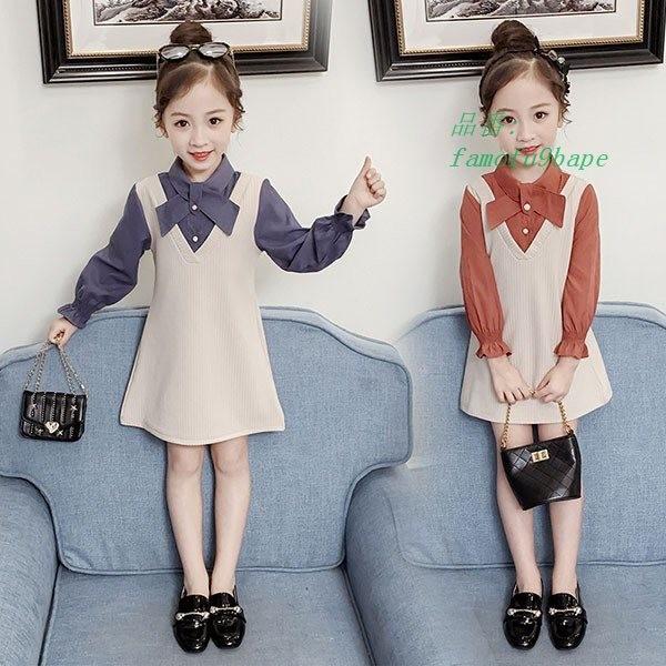 子供服 ワンピース キッズ おしゃれ Dress 女の子 膝丈 遠足 春秋 シャツワンピース 新品 長袖 カジュアル 韓国子供服 折襟 通学着 可愛い 子供ドレス ジュニア Dejapan Bid And Buy Japan With 0 Commission
