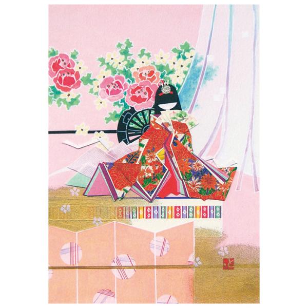 クリスマスカード 和風 【F20-606】 千代紙人形 グリーティングカード