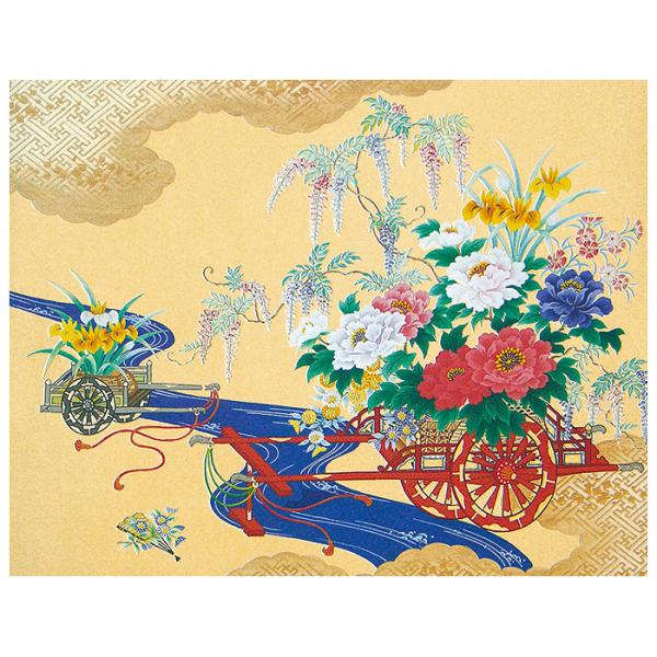 クリスマスカード 和風【F25-859】花車 グリーティングカード 多目的 メッセージカード 冬 和紙 福井朝日堂 京都