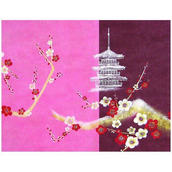 クリスマスカード 和風 F25 5s 梅 五重塔 グリーティングカード 多目的 メッセージカード 冬 和紙 福井朝日堂 京都 F25 5s 22 F A Greetings 通販 Yahoo ショッピング