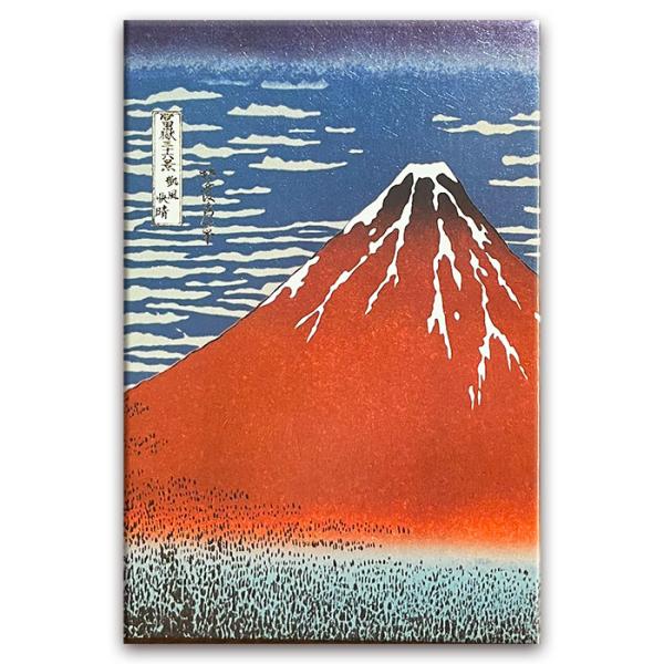 朱印帳 集印帳 御城印 赤富士 葛飾北斎 富士山 浮世絵 和紙【FSY-25】奉書紙 蛇腹 神社 寺 巡り スタンプ帳 旅行 京都 福井朝日堂