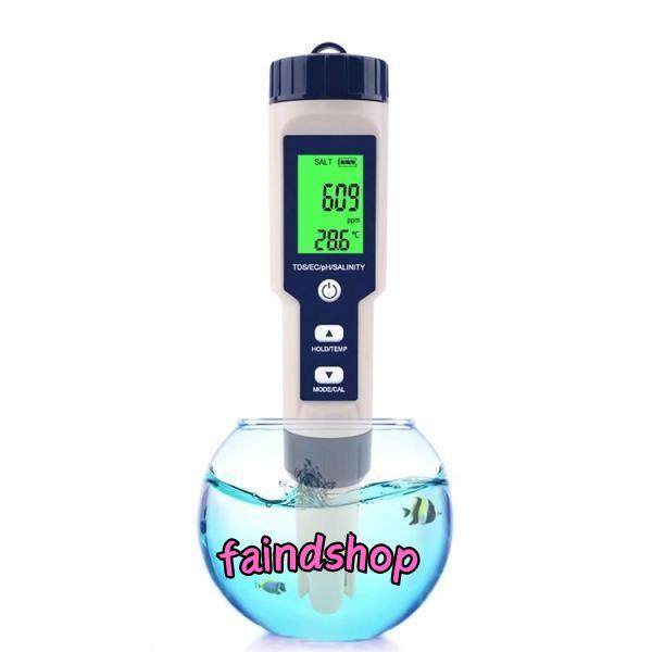 デジタル5 in 1 水質テスター pH/EC/TDS 温度測定器 塩分濃度計 新しい 7 in 1 PH/TDS/EC/ORP/塩分/S。 G/温度計 C-600 飲料水
