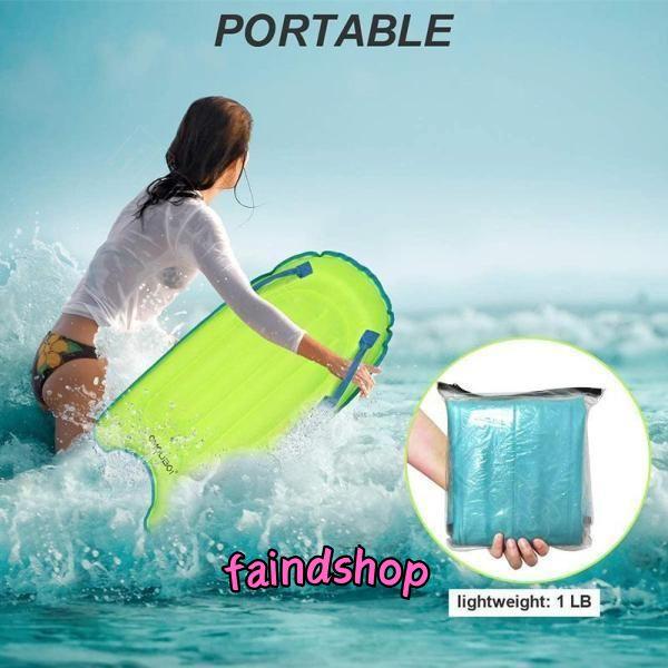 【安全&amp;amp;amp;プレミアム素材】空気注入式キックボードは高密度の浮力生地と高圧ステッチエッジで作られており、軽量で耐久性があり、大きな浮力があり、明るい色は非常に簡単に認識でき、ナイロンハンドルはサーフィン中の安全性と安定性...