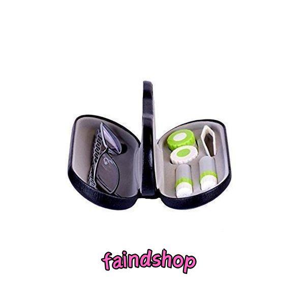 サイズ：16x7x5cm、コンパクトで持ち運び便利。ユニックなデザインで、メガネとコンタクト両方使えのメガネハードケース。コンタクトレンズ用の洗浄液瓶、ピンセット、鏡が付きて、大変便利です。1セットで多用途、コンタクトケース別に購入必要があ...