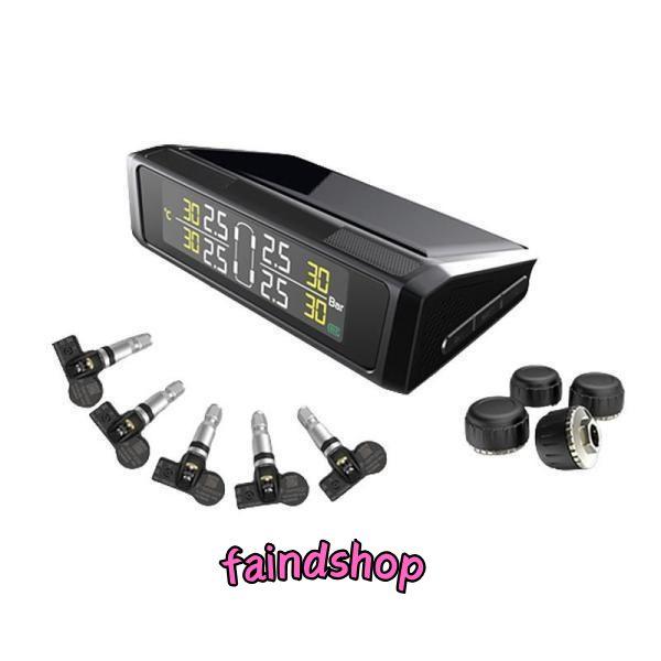 TPMS 警報 安心安全 無線 内蔵/外部 タイヤ空気圧センサー センサー 防水防塵 四輪即時監視 ソーラー/USB給電 空気圧モニター 軽自動車用 配線不要 
