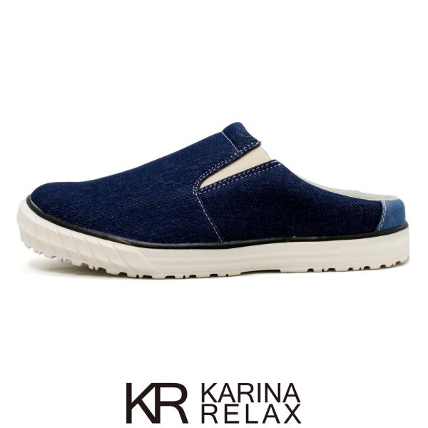 デニム風クロッグサンダル ブラック fairstone_kr1402