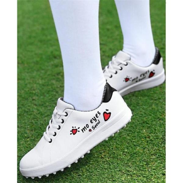 今だけ限定15 Offクーポン発行中 ゴルフシューズ レディース ローカット Pu カジュアル スパイクレス 軽量 通気 靴 運動 スポーツ 防水 スリッポン かっこいい