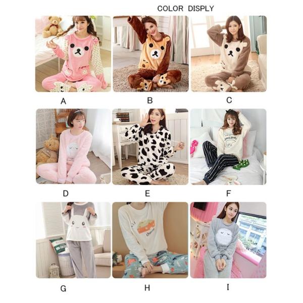 ルームウェア もこもこ レディース パジャマ 商品追加値下げ在庫復活 ワンピース フリース 厚手 冬 部屋着 ホームウェア カラフル 寝巻き 可愛い 長袖