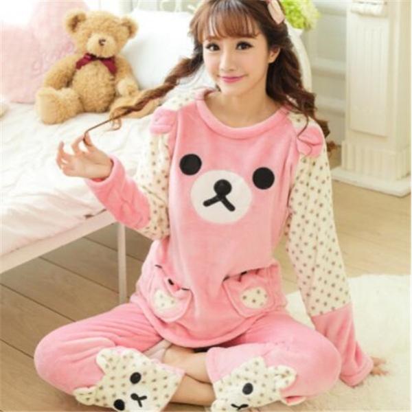 ルームウェア もこもこ レディース パジャマ ワンピース フリース 厚手 部屋着 ホームウェア 冬 長袖 寝巻き 国内即発送 カラフル 可愛い