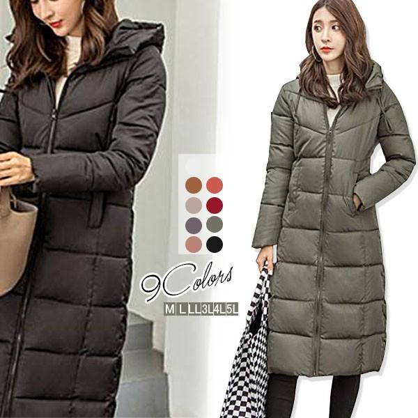 中綿コート ダウン風コート アウター レディース ロング丈 冬服 体型カバー フード付き 暖かい 防風防寒 可愛い シンプル カジュアル 軽量 W1992x17x Fairy Dust 通販 Yahoo ショッピング
