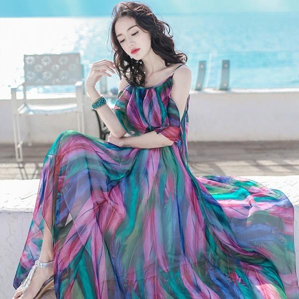 妖精みたいなふんわり感 花柄シフォンマキシワンピ Y Fairyhouse 通販 Yahoo ショッピング