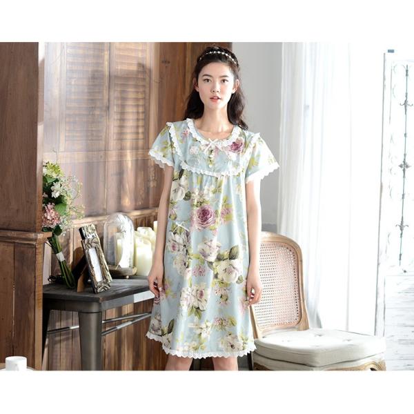 レディースパジャマ ワンピースパジャマ 半袖パジャマ 春夏 前開き 綿100 ガーゼ ネグリジェ ナイトウェア リボンレース 部屋着 Buyee Buyee 日本の通販商品 オークションの代理入札 代理購入