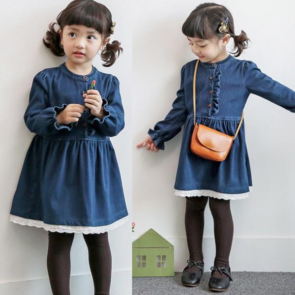 女の子 ワンピース デニムワンピース ジュニア キッズ Dress スーツワンピース通学着 通園着 フォーマル 韓国子供服 長袖ワンピース 通販 デニム キッズ用可愛い Y Fairyhouse 通販 Yahoo ショッピング