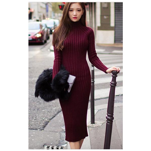 レディース トップス カットソー ニット ワンピース スカート タイト 大人 ギャル ロング丈 マキシ丈 セクシー 秋冬 ハイネックロングニットワンピ Buyee 日本代购平台 产品购物网站大全 Buyee一站式代购 Bot Online