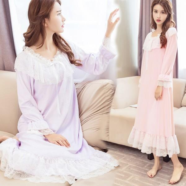 レディース 暖かい ふわもこ 姫系 レース ネグリジェ 寝巻き マキシ丈 冬用 ロマンティック ルームワンピース パジャマ 防寒 ガウン 部屋着 ナイトウェア Y Fairyhouse 通販 Yahoo ショッピング