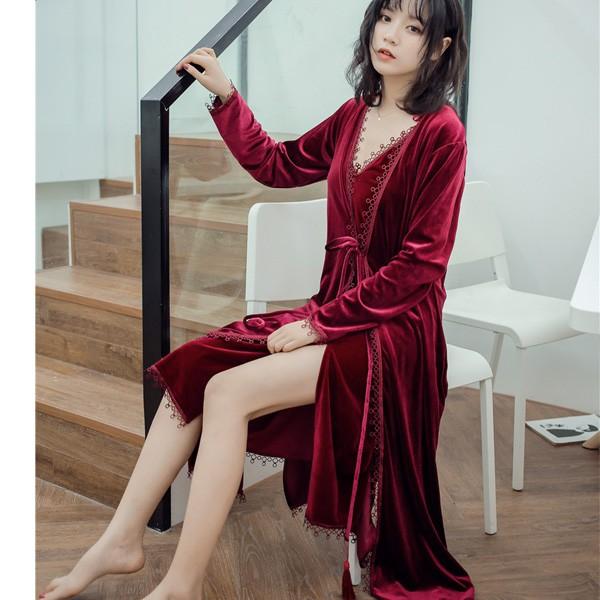 ネグリジェ レディース 冬 あったか 2点セット ルームウエア かわいい 上質ベロアのフェミニン ルームウェア ワンピース ガウン セット Y Fairyhouse 通販 Yahoo ショッピング
