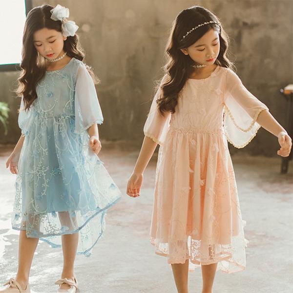 子供服 女の子ワンピース 花柄 刺繍 ワンピースドレス 子供レース ワンピース 子どもドレス フォーマルドレス キッズ 子供ドレス キッズ 5分袖 ワンピース Y Fairyhouse 通販 Yahoo ショッピング