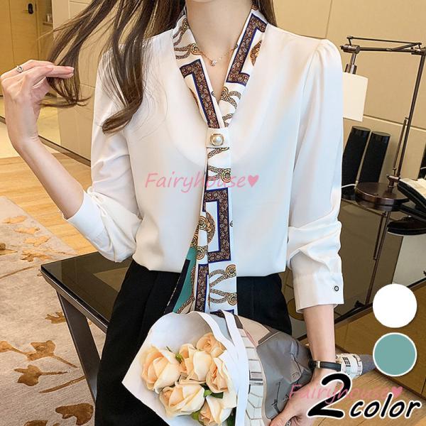 ブラウス レディース きれいめ 40代 春秋新作 オシャレブラウス シルク風シャツ 長袖トップス リボンvネックブラウス 大人 通勤 ゆったり シャツ30代 50代 Buyee Buyee Japanese Proxy Service Buy From Japan Bot Online