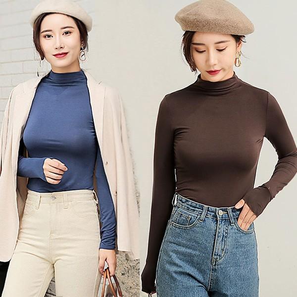 トップス レディース ハイネック タートルネック 秋服 秋 冬 長袖 トップス あったか 大きいサイズ 無地 インナー Tシャツ カットソー ファッション Y Fairyhouse 通販 Yahoo ショッピング