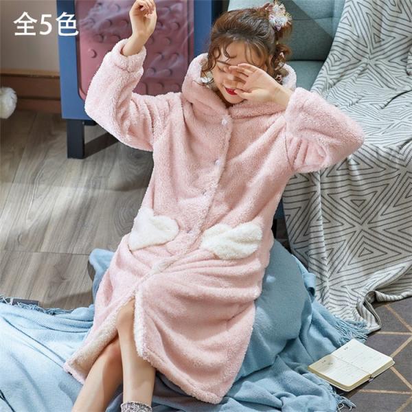 未使用 ネグリジェ 冬 ワンピース ネグリジェ ロング モコモコ ルームウェア レディース フレアワンピ Vネック 厚手 暖かい 姫 パジャマ ローブ ランキング1位獲得 Www Iacymperu Org