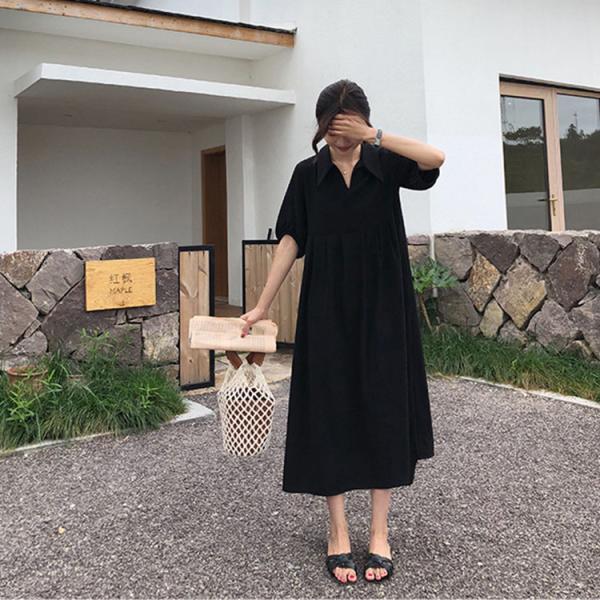 超美品 ワンピース レディース 黒ワンピース Vネック 無地 スリット 売り尽 Villa Saintantoine Com