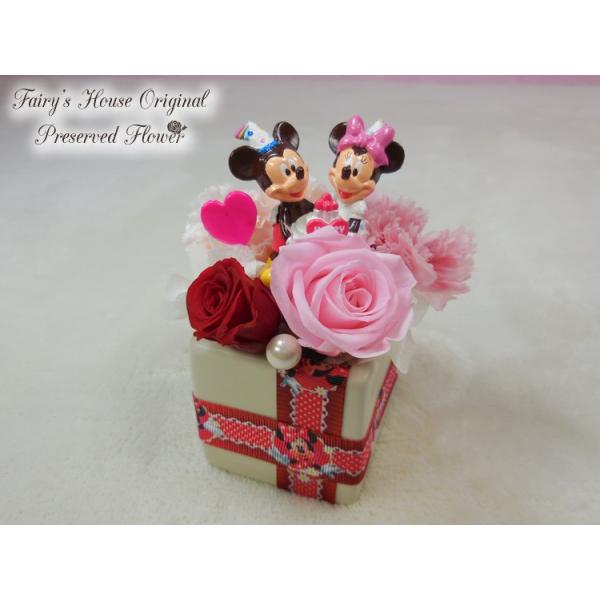 ミッキー ミニーのハッピーバースデーのプリザーブドフラワーアレンジ ディズニー プリザ 花 プレゼント 結婚記念日 女性 お祝い 贈り物 ギフト インテリア Pres293 Fairy S House Second 通販 Yahoo ショッピング