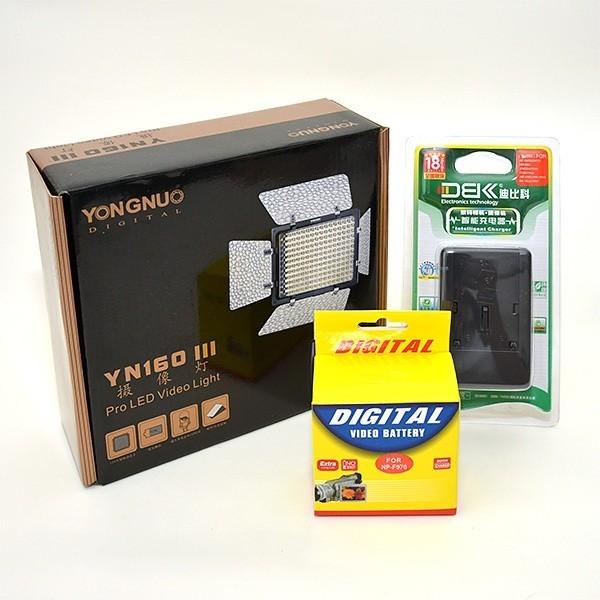 最新型】撮影用LEDライトセット（YONGNUO製 160球 LED ビデオ