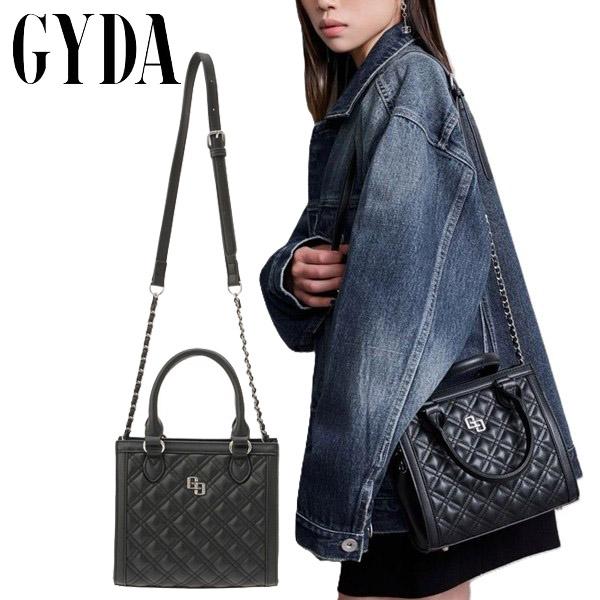 GYDA GG ストーンキルティングBOX ショップ BAG キルティングバッグ 黒