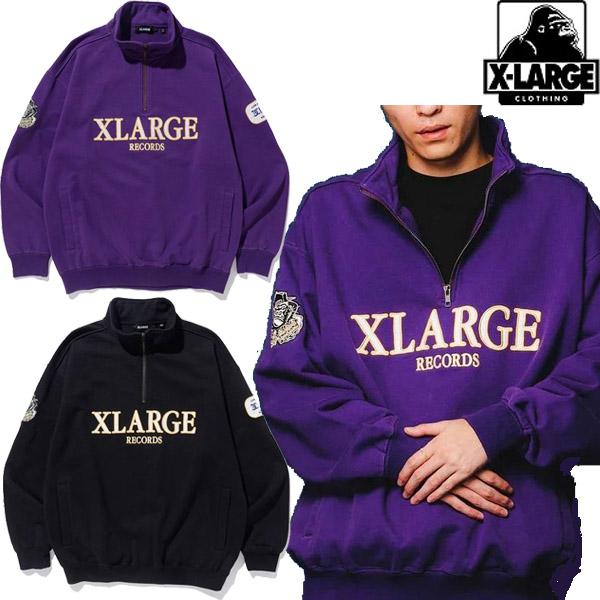 XLARGE エクストララージ XL RECORDS HALF ZIP PULLOVER SWEAT XLARGE エクストララージ XL RECORDS HALF ZIP PULLOVER SWEAT