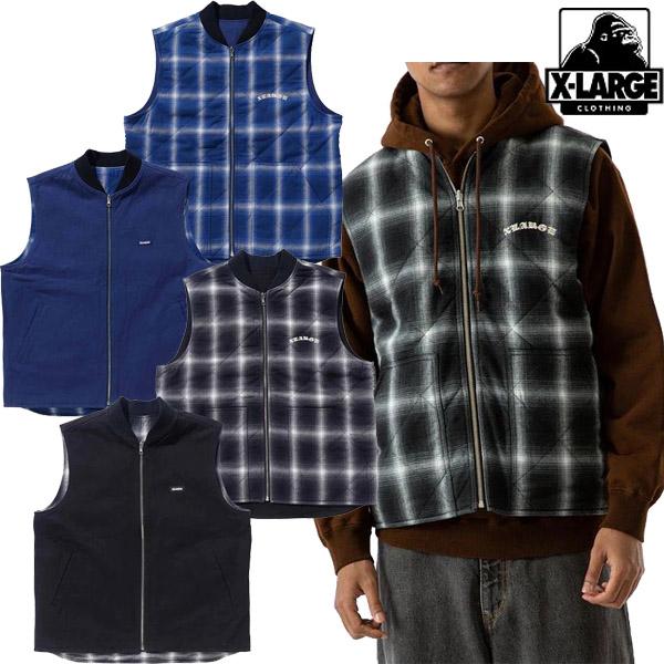 エクストララージ XLARGE OMBRE PLAID REVERSIBLE VEST ベスト チェック リバーシブル アウター 中綿 防寒 人気 ユニセックス メンズ ブランド ストリート エクストララージ XLARGE OMBRE PLAID REVERSIBLE VEST ベスト チェック リバーシブル アウター 中綿 防寒 人気 ユニセックス メンズ ブランド ストリート