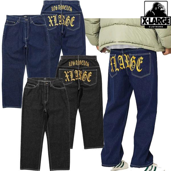 XLARGE エクストララージ OLD ENGLISH LOGO DENIM PANTS XLARGE エクストララージ OLD ENGLISH LOGO DENIM PANTS