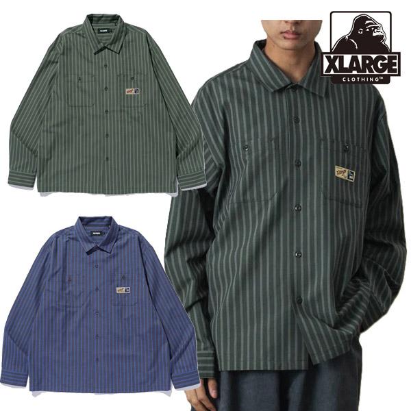XLARGE（エクストラ ラージ） XLARGE STRIPE WORK SHIRT ストライプ