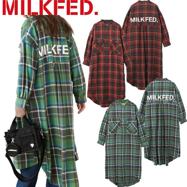 ミルクフェド Milkfed Back Logo Plaid Shirt Dress バックロゴ チェック シャツ ワンピース ドレス 羽織り ネルシャツ レディース ブランド Faithstore 通販 Yahoo ショッピング