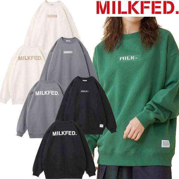 ☆セール SALE☆ ミルクフェド MILKFED. EMBROIDERED BAR BIG SWEAT